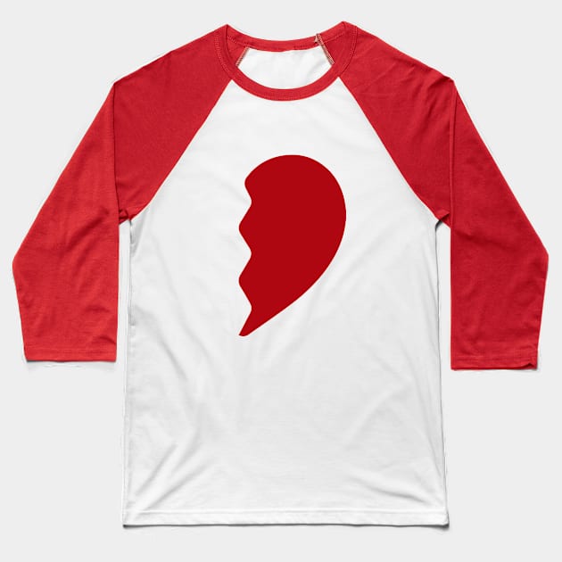 One Heart,Valentine Day Baseball T-Shirt by zooma